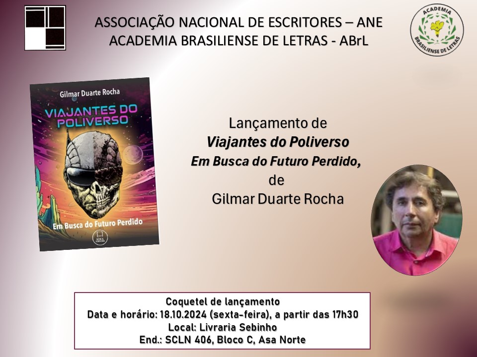 Lançamento de novo livro do acadêmico Gilmar Duarte Rocha, titular da Cadeira XXXI da ABrL